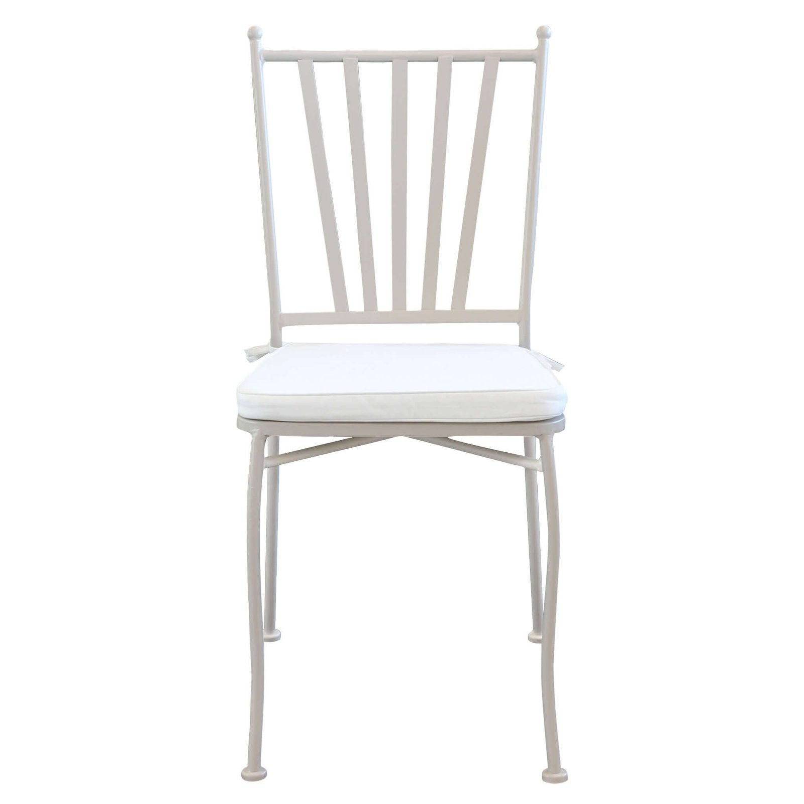 Sedia da Giardino con cuscino in Acciaio cm 41x53x90 - NEVIL