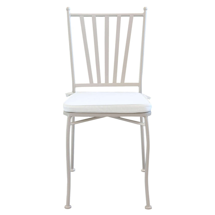 Sedia da Giardino con cuscino in Acciaio cm 41x53x90 - NEVIL