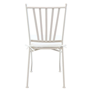 Sedia da Giardino con cuscino in Acciaio cm 41x53x90 - NEVIL