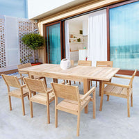 Tavolo da Giardino in Teak Allungabile 150/210x90 - POLDIE