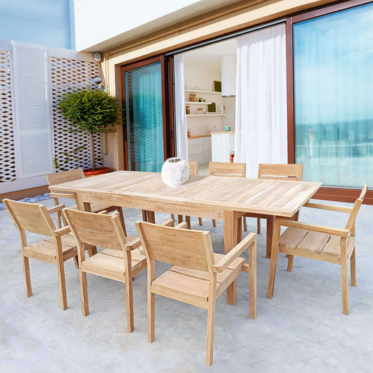 Tavolo da Giardino in Teak Allungabile 150/210x90 - POLDIE