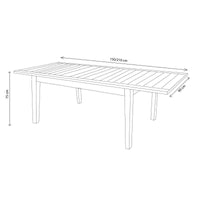 Tavolo da Giardino in Teak Allungabile 150/210x90 - POLDIE