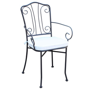 Poltrona da Giardino con cuscino in Acciaio cm 53x55x90 - NEVIL