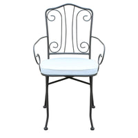 Poltrona da Giardino con cuscino in Acciaio cm 53x55x90 - NEVIL