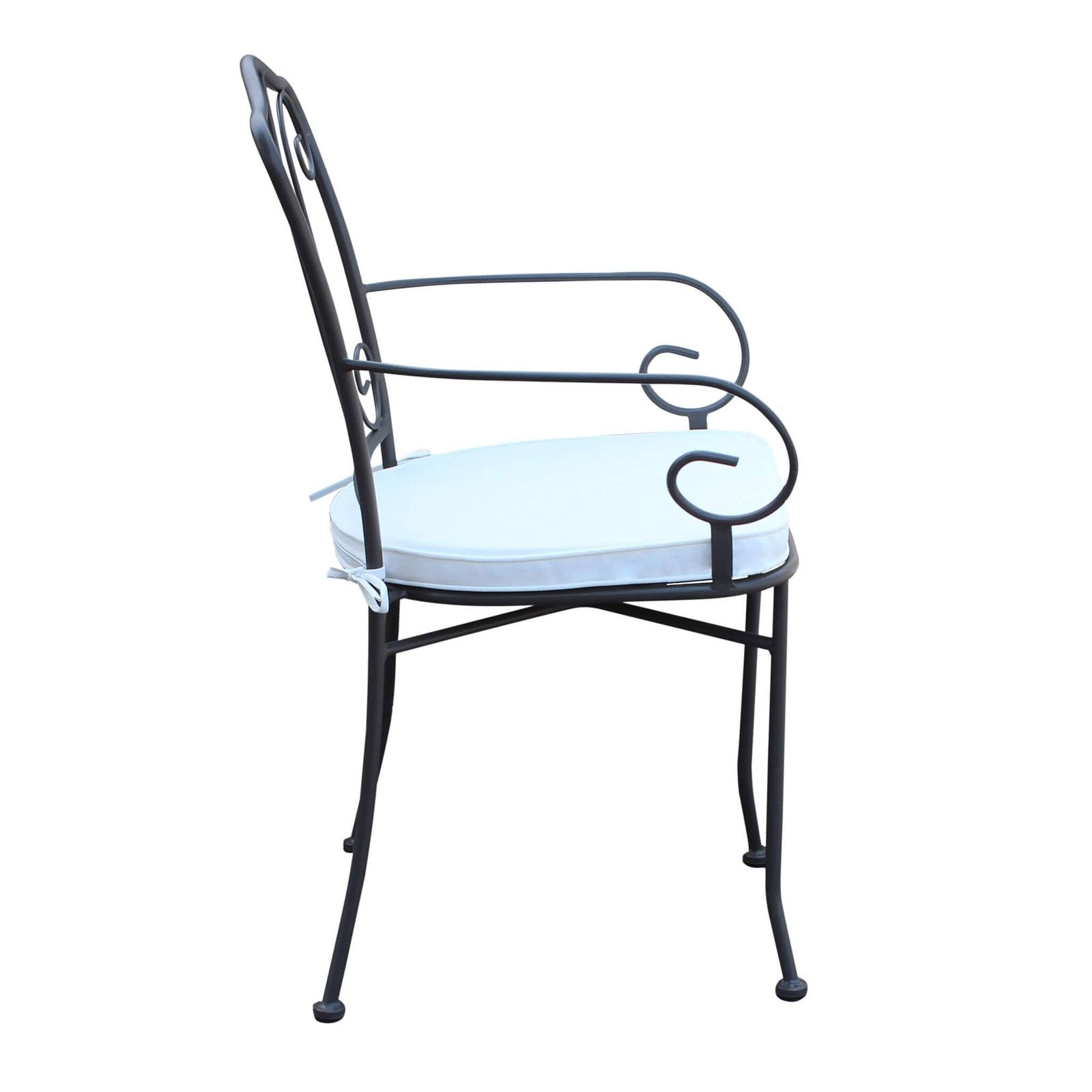 Poltrona da Giardino con cuscino in Acciaio cm 53x55x90 - NEVIL