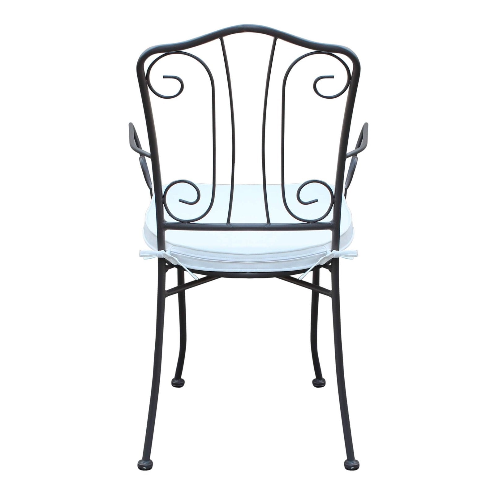 Poltrona da Giardino con cuscino in Acciaio cm 53x55x90 - NEVIL