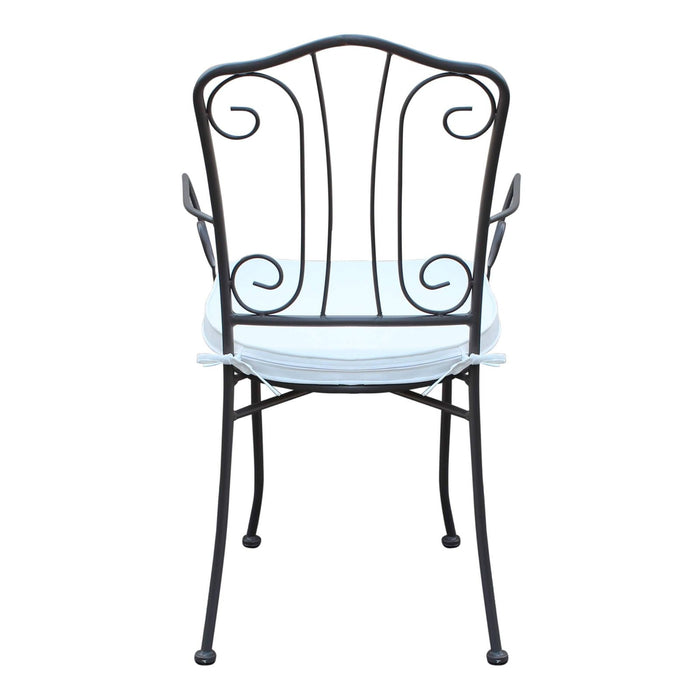 Poltrona da Giardino con cuscino in Acciaio cm 53x55x90 - NEVIL