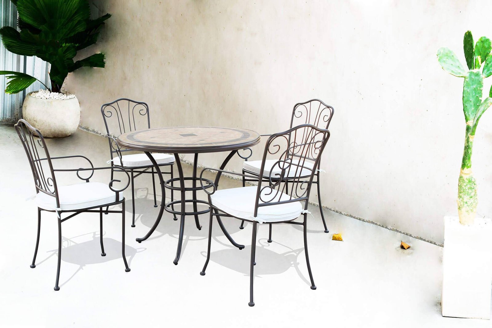 Poltrona da Giardino con cuscino in Acciaio cm 53x55x90 - NEVIL