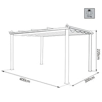 Gazebo da Giardino 3x4 in alluminio e acciaio - DRALE