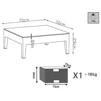 Salotto da Giardino 4 posti con Tavolino in Alluminio Textilene - LOVEL