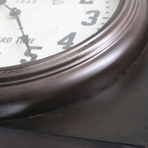 Orologio da parete in Acciaio Vetro cm 39 5x26 5x40 5 - FERDY