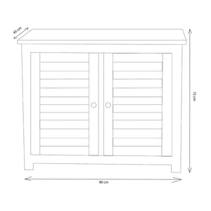 Mobile da Giardino in Legno Teak cm 90x45x75 - JAMISON