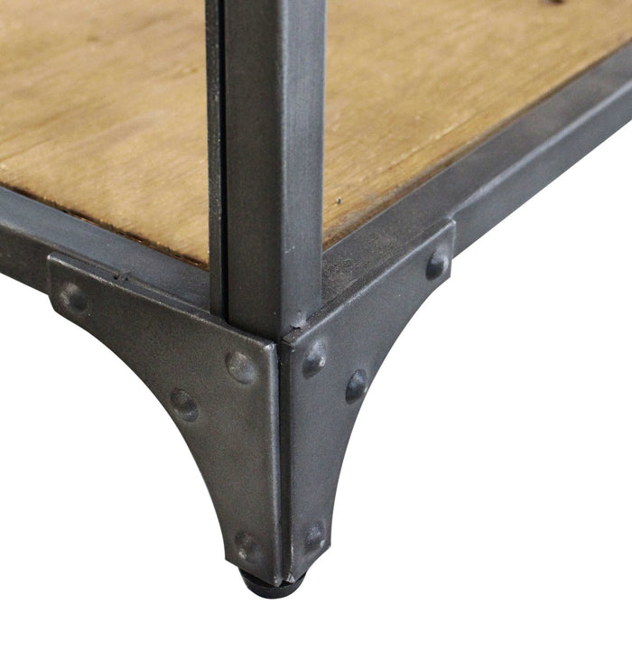 Appendiabiti con panca in Acciaio Legno cm 63 5x41x191 - ERLE