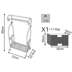 Portasciugamani in Acciaio cm 37x33x90 - DEWAYNE