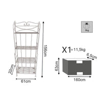 Etagère 4 piani in Acciaio cm 61x32x156 - ERN