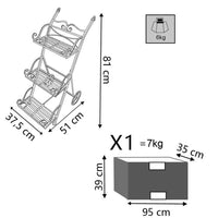 Etagère per fiori in Acciaio cm 37 5x51x81 - BARRIE