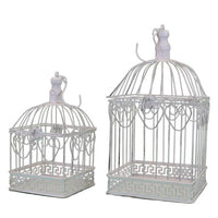 Set di 2 gabbie rettangolari in Acciaio cm 18 5x19x42 - HUBERT