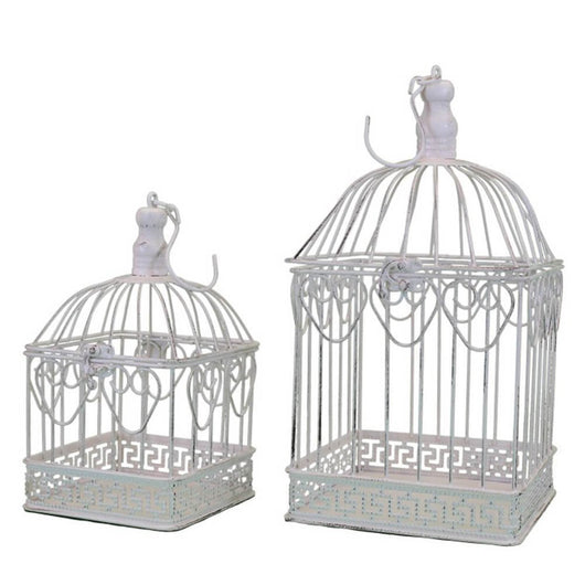 Set di 2 gabbie rettangolari in Acciaio cm 18 5x19x42 - HUBERT