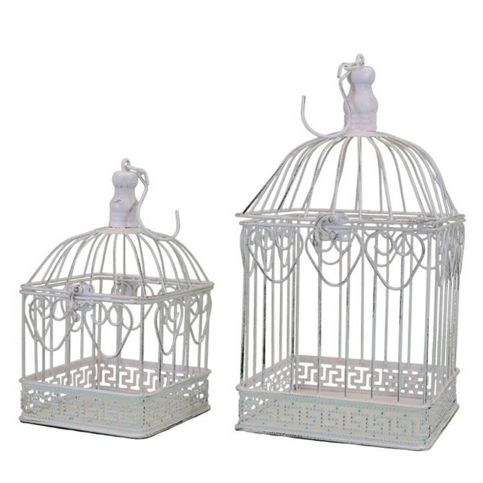 Set di 2 gabbie rettangolari in Acciaio cm 18 5x19x42 - HUBERT