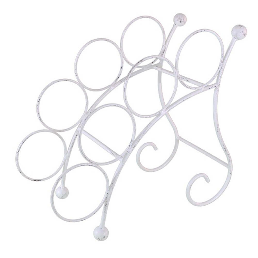 Portabottiglie stile provenzale verniciato in Acciaio cm 36 5x19x33 - VINCE