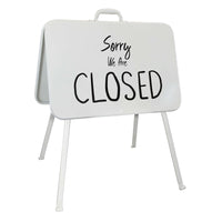 Cartello open close in Acciaio cm 60x53x77 - MINIC