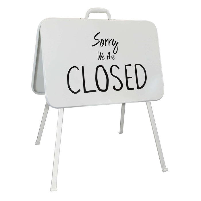 Cartello open close in Acciaio cm 60x53x77 - MINIC