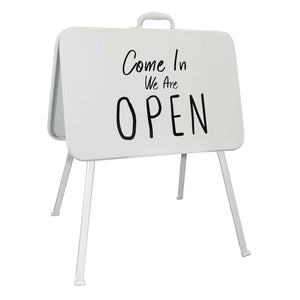 Cartello open close in Acciaio cm 60x53x77 - MINIC