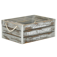 Set di 4 cassette in Legno cm 41x29x17 - GREY