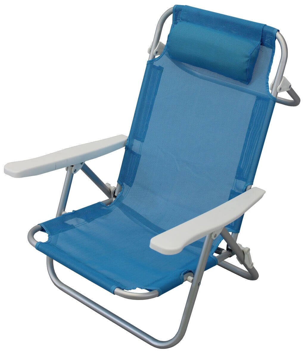 Spiaggina prendisole colore casuale in Alluminio Textilene cm 53x62x77 - JEROLD