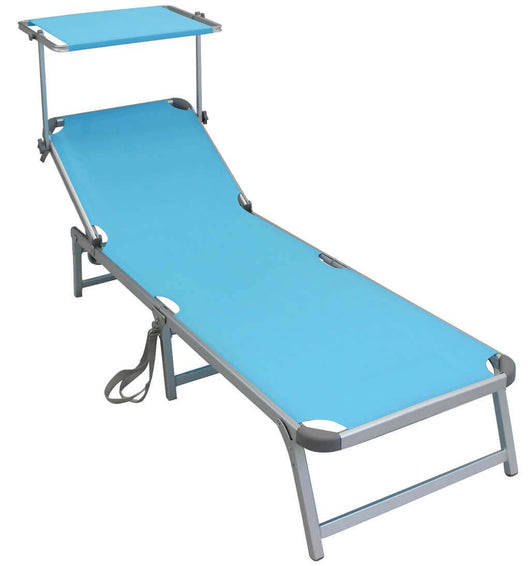 Brandina Pieghevole prendisole da mare in Alluminio Textilene cm 188x30x59 - RAYNER