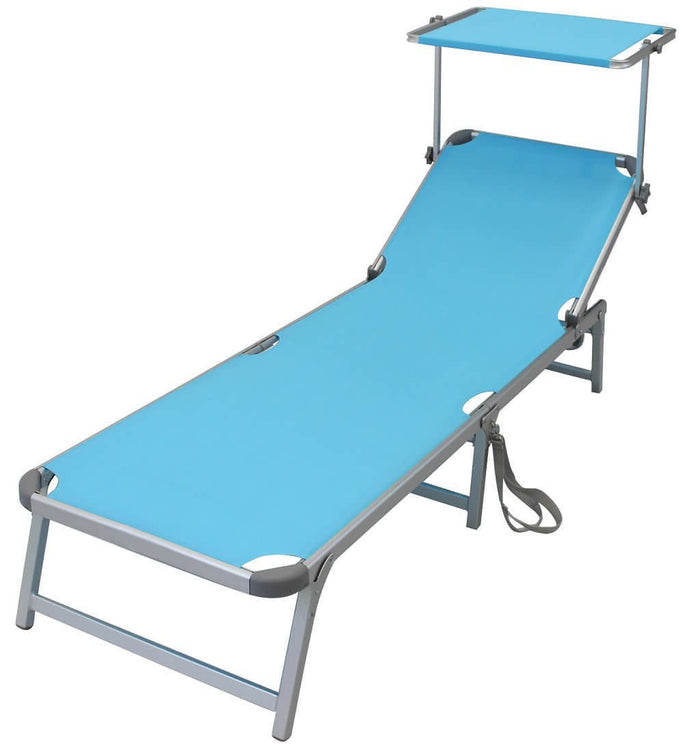 Brandina Pieghevole prendisole da mare in Alluminio Textilene cm 188x30x59 - RAYNER