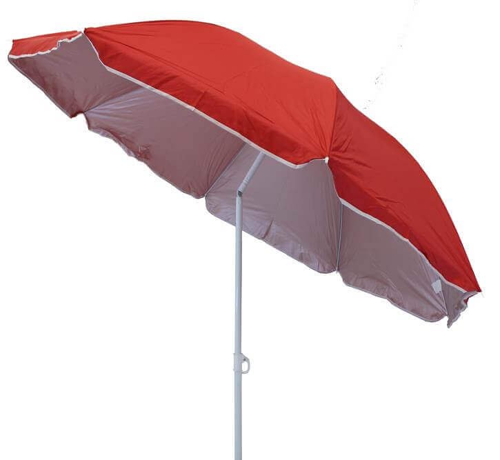 Ombrellone da spiaggia in nylon protezione uv Rotondo 1 8 m in acciaio nylon - EVAN