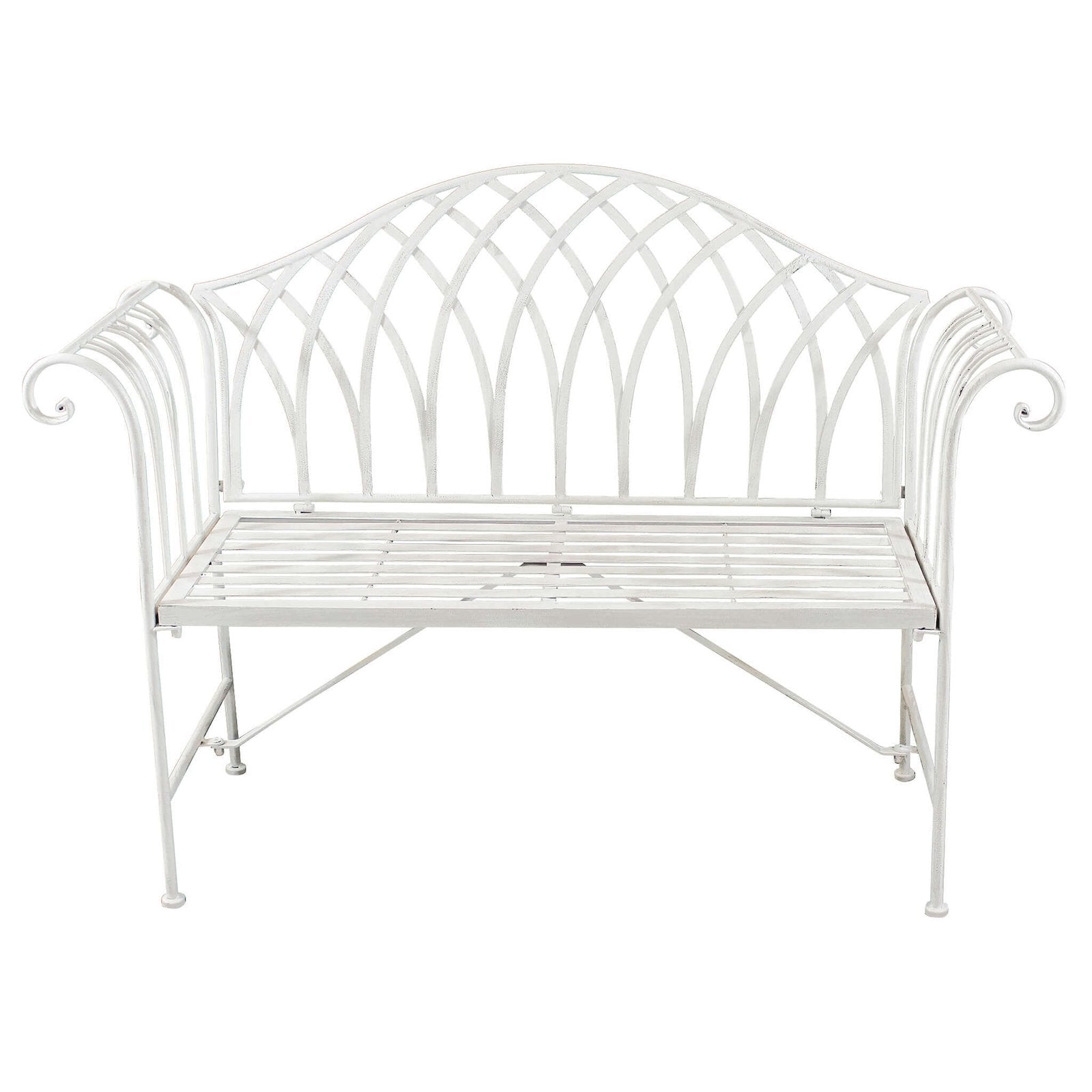 Panca 2 posti stile provenzale in Acciaio cm 128x40x93 - DUKE