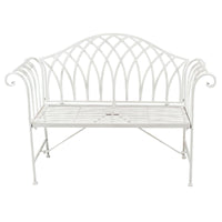 Panca 2 posti stile provenzale in Acciaio cm 128x40x93 - DUKE