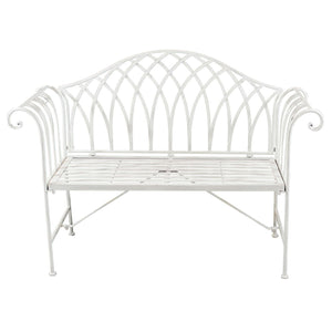 Panca 2 posti stile provenzale in Acciaio cm 128x40x93 - DUKE