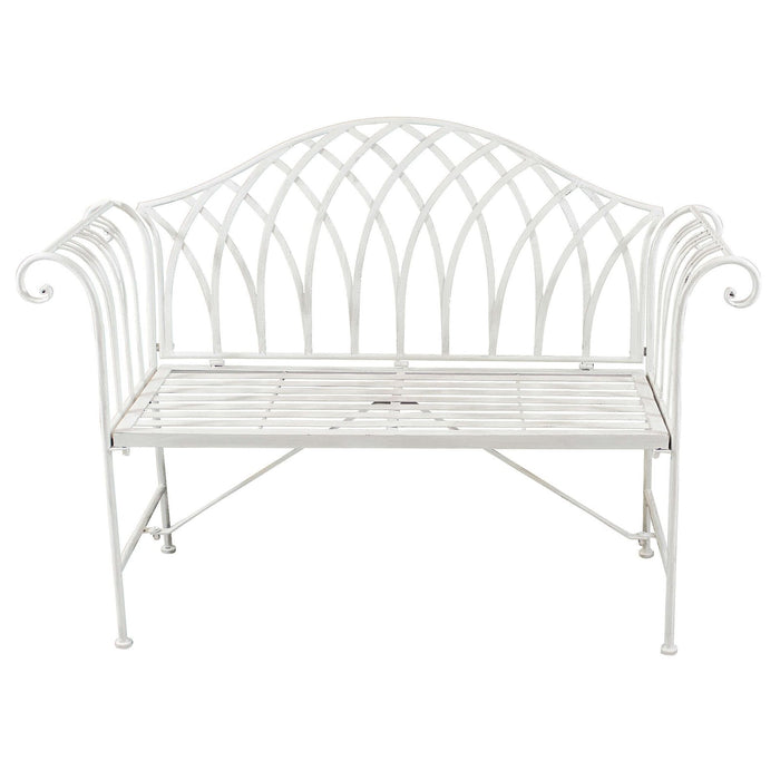 Panca 2 posti stile provenzale in Acciaio cm 128x40x93 - DUKE