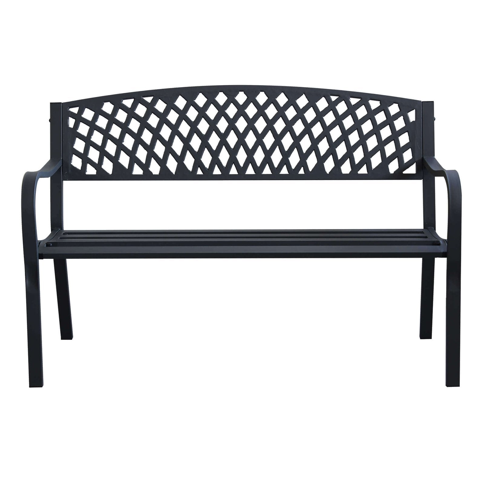 Panchina da Giardino 2 posti in Acciaio Acciaio cm 128x85x56 - SHELDON