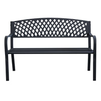 Panchina da Giardino 2 posti in Acciaio Acciaio cm 128x85x56 - SHELDON