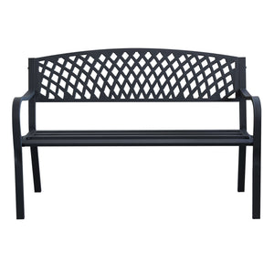 Panchina da Giardino 2 posti in Acciaio Acciaio cm 128x85x56 - SHELDON