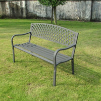 Panchina da Giardino 2 posti in Acciaio Acciaio cm 128x85x56 - SHELDON