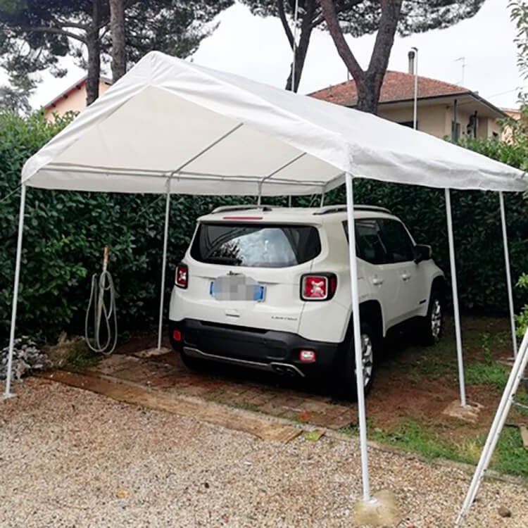 Gazebo per auto 3x6 in acciaio poliestere - THESI