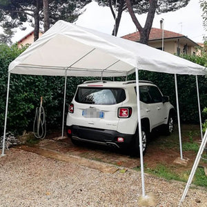 Gazebo per auto 3x6 in acciaio poliestere - THESI