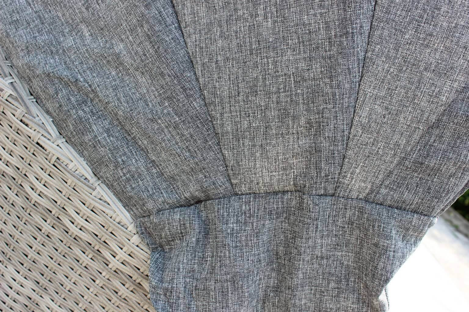 Divano Rotondo da esterno con cuscini in Wicker Alluminio cm 180x180x80 - LYNTON