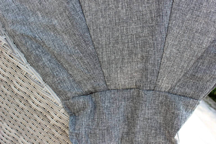 Divano Rotondo da esterno con cuscini in Wicker Alluminio cm 180x180x80 - LYNTON