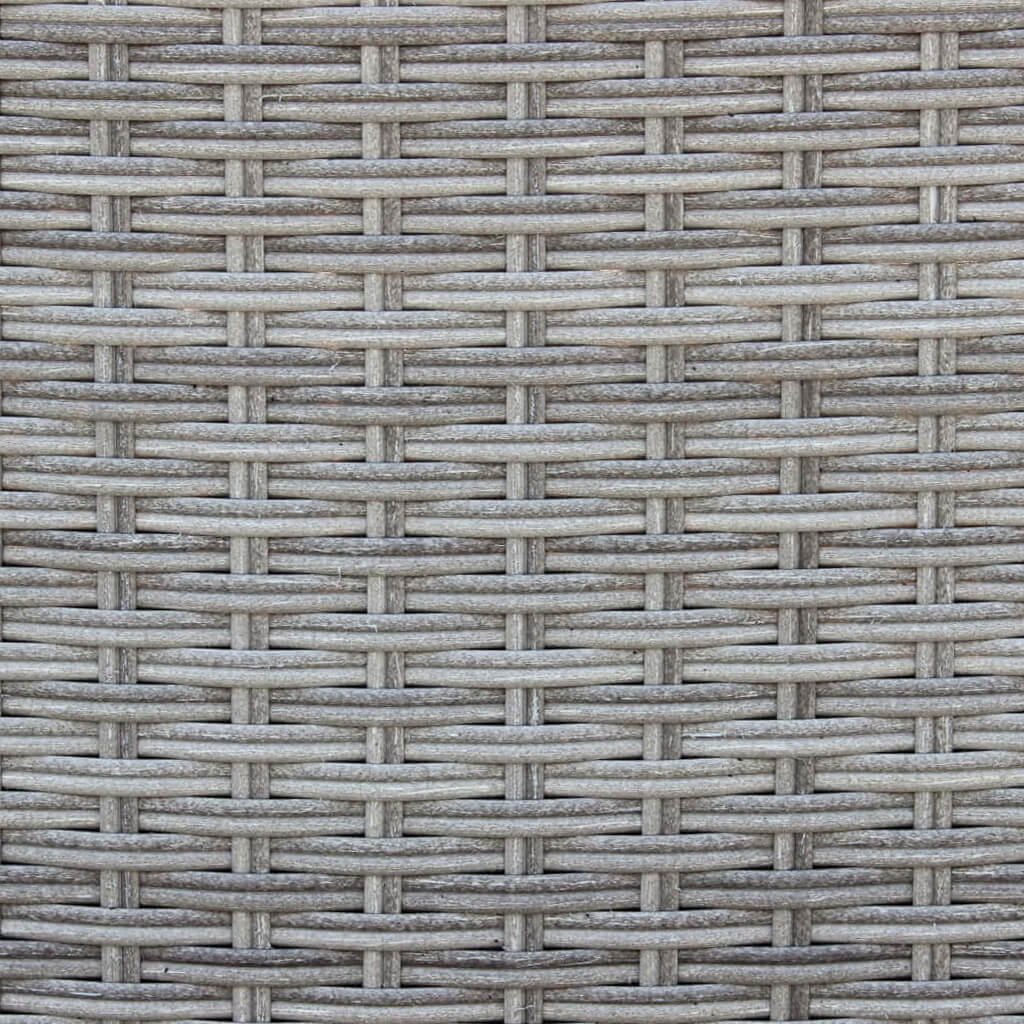 Divano da esterno con 2 pouf con cuscino in Wicker Alluminio cm 208x91x75 - DUPLE