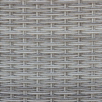 Divano da esterno con 2 pouf con cuscino in Wicker Alluminio cm 208x91x75 - DUPLE