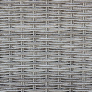 Divano da esterno con 2 pouf con cuscino in Wicker Alluminio cm 208x91x75 - DUPLE