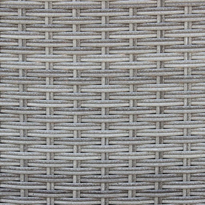 Divano da esterno con 2 pouf con cuscino in Wicker Alluminio cm 208x91x75 - DUPLE