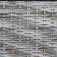 Divano da Giardino con pouf intreccio in Wicker Alluminio cm 210x80x66 - SEFTON