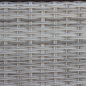 Divano da Giardino con pouf intreccio in Wicker Alluminio cm 210x80x66 - SEFTON